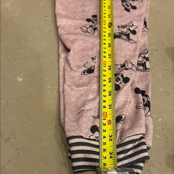 Disney Pink and Black Striped Soft Pajama Jogger Pants W Pockets Small - Picture 6 of 6
